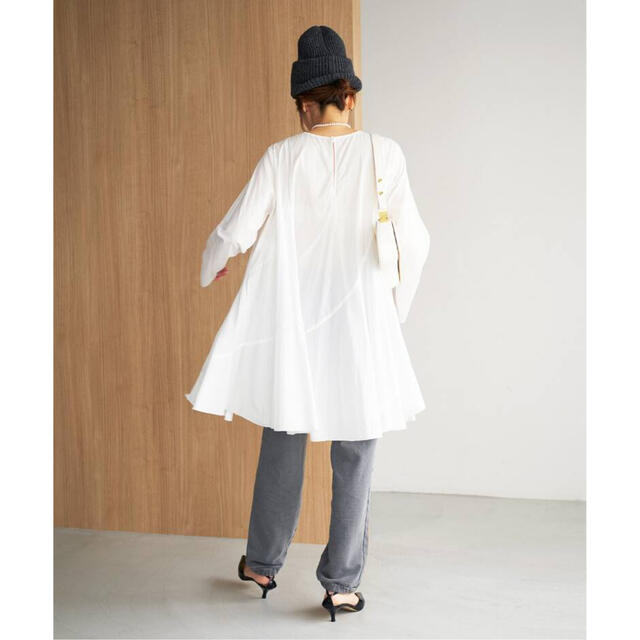 plage Diagonal Tunic ブラウス ホワイト 2