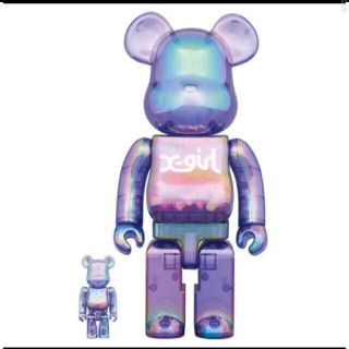 bearbrick x-girl clear purple 100%&400%(その他)