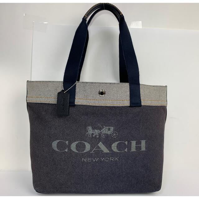 極美品★ コーチ COACH デニム キャンバス トートバッグ