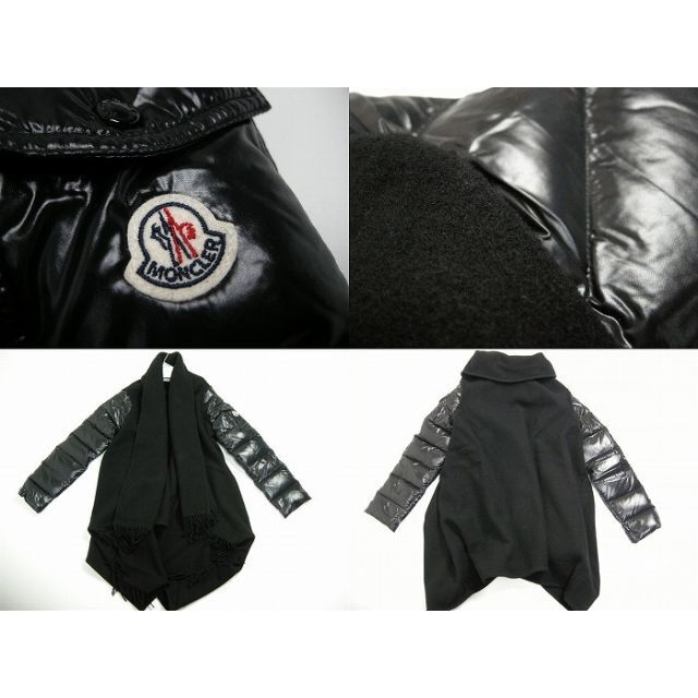 MONCLER(モンクレール)のサイズM◆新品 本物◆モンクレール ストール付きダウンジャケット 黒 レディース レディースのジャケット/アウター(ダウンジャケット)の商品写真