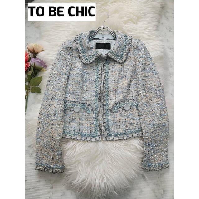 TO BE CHIC トゥービーシック 2WAY ツイードジャケット | so80.com.br