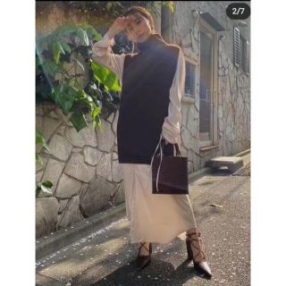 アメリヴィンテージ(Ameri VINTAGE)のameri vintage ニットベスト&シャツワンピース(ロングワンピース/マキシワンピース)