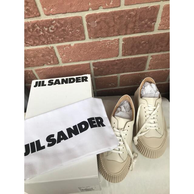 Jil Sander(ジルサンダー)の新品未使用【JIL SANDER】スムースレザーラバーフラットフォームスニーカー レディースの靴/シューズ(スニーカー)の商品写真