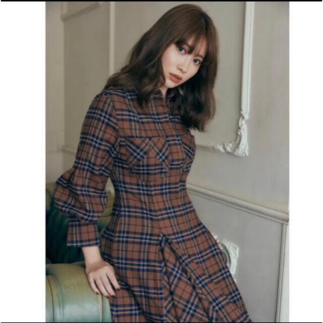 新品未使用品　Checkered Pleats Long Shirt Dress小嶋陽菜