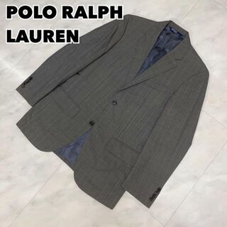 ポロラルフローレン(POLO RALPH LAUREN)の90s ポロラルフローレン テーラードジャケット グレー ストライプ(テーラードジャケット)