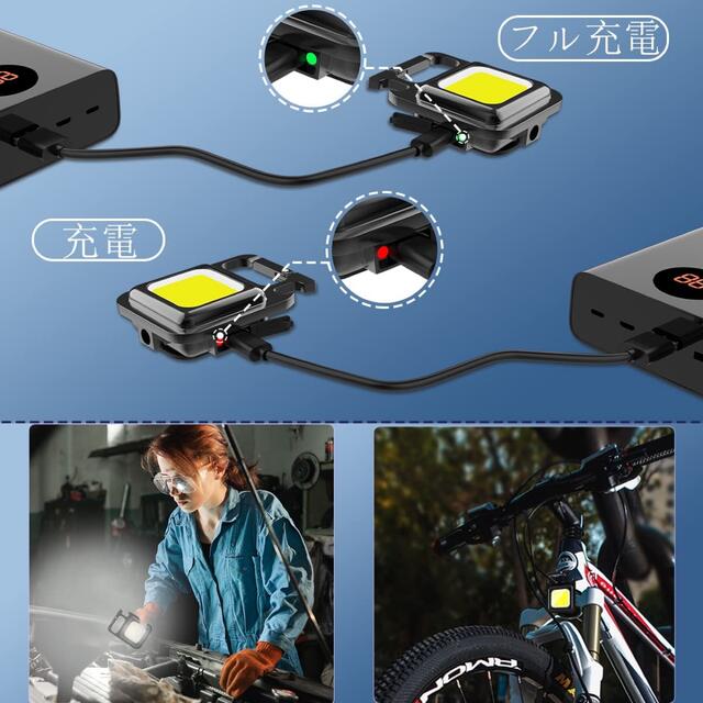 投光ライト LED ミニ投光器 USB充電式 高輝度キーホルダー式#792 スポーツ/アウトドアのアウトドア(ライト/ランタン)の商品写真