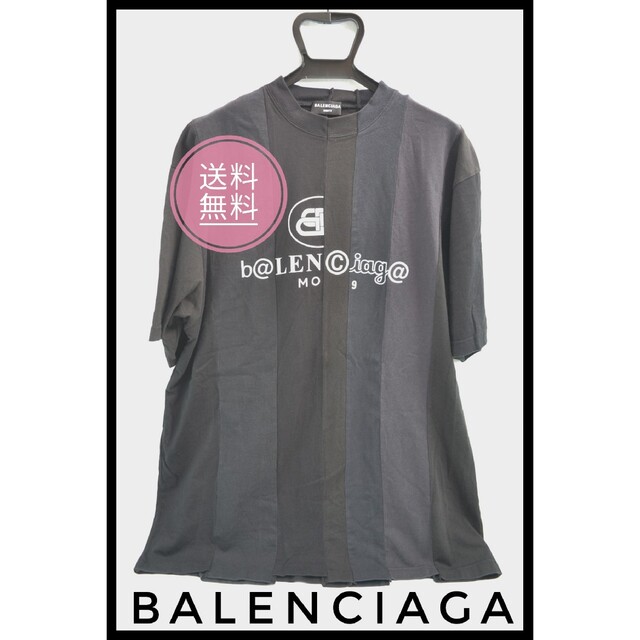 【状態良好】BALENCIAGA 限定アイテム / パッチワーク ロゴ Tシャツ