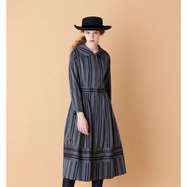 JaneMarple(ジェーンマープル)のVictorian stripe  サリバンドレス  レディースのワンピース(ひざ丈ワンピース)の商品写真