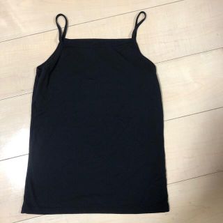 ユニクロ(UNIQLO)のエアリズム 140cm 黒タンクトップ(Tシャツ/カットソー)