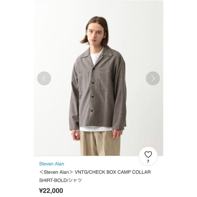 steven alan(スティーブンアラン)のStevenAlan オープンカラーシャツ キャンプカラーシャツ チェックシャツ メンズのトップス(シャツ)の商品写真