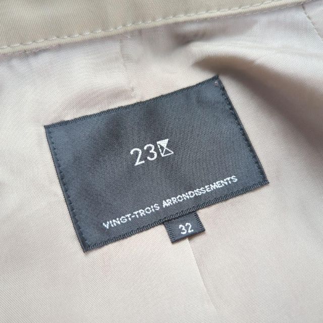 23区(ニジュウサンク)の23区S 2019AW ライトギャバジン トレンチコート 小さいサイズ レディースのジャケット/アウター(トレンチコート)の商品写真