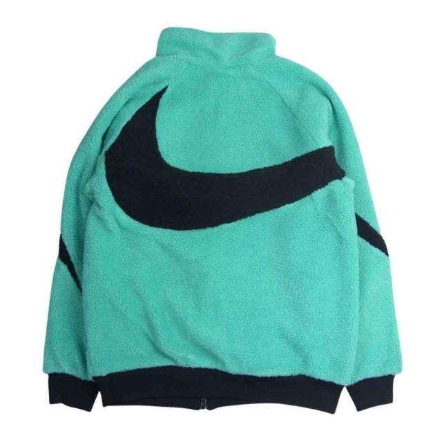 NIKE(ナイキ)のNIKE ナイキ BQ6546-301 NIKELAB Reversible Big Swoosh Boa Jacket リバーシブル ビッグ スウッシュ ボア ジャケット ブラック系 グリーン系 S【新古品】【未使用】【中古】 メンズのジャケット/アウター(その他)の商品写真