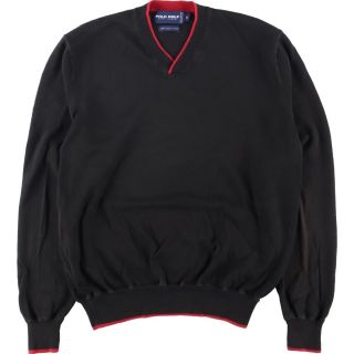 ラルフローレン(Ralph Lauren)の古着 ラルフローレン Ralph Lauren POLO GOLF ポロゴルフ Vネック ピマコットンニットセーター メンズS /eaa284931(ニット/セーター)