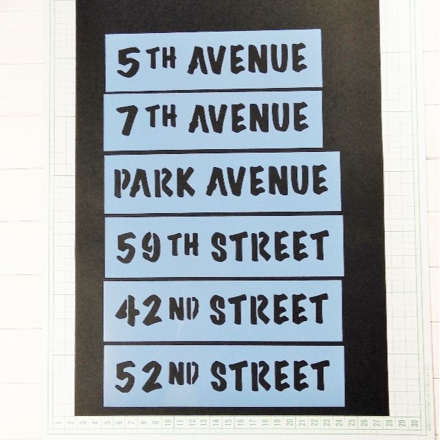 NO ３５　ステンシルシート 男前　バスロールサイン　ストリート ハンドメイドの素材/材料(型紙/パターン)の商品写真