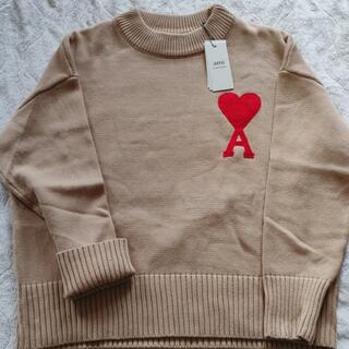 Alexandre de Paris - amiparis セーター ロゴ刺繍 カーキ アミパリス 新品タグ付き