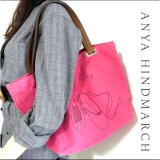 アニヤハインドマーチ(ANYA HINDMARCH)のANYA HINDMARCH アニヤハインドマーチ　トートバッグ　ピンク　カバン(トートバッグ)