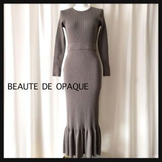 オペークドットクリップ(OPAQUE.CLIP)のBEAUTE DE OPAQUEボーテ ド オペーク   ニットワンピース(ロングワンピース/マキシワンピース)