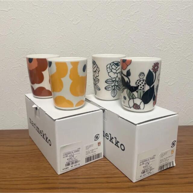 marimekko(マリメッコ)の新品未使用　マリメッコ   マグカップ  トールラテマグ   湯呑　4点セット インテリア/住まい/日用品のキッチン/食器(食器)の商品写真