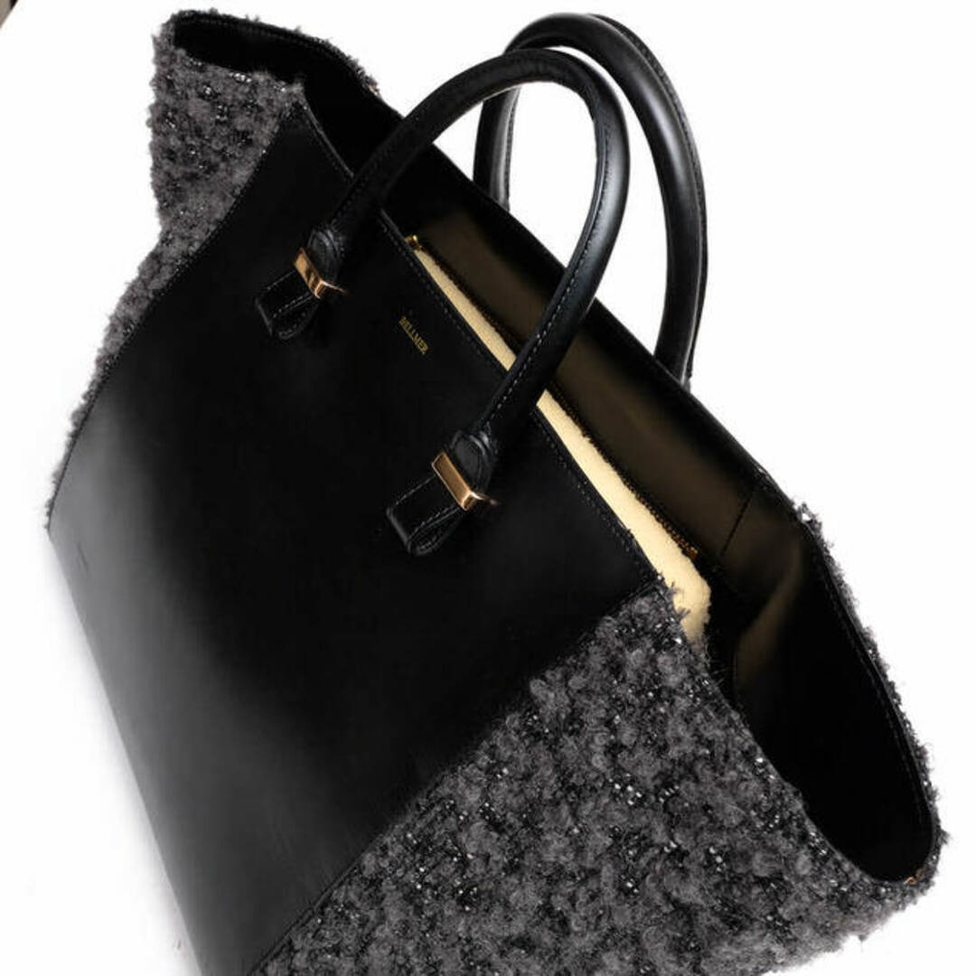 ベルメール／BELLMER  バッグ ハンドバッグ 鞄 トートバッグ レディース 女性 女性用 レザー 革 本革 ブラック 黒 POZNAN ツイード レディースのバッグ(ハンドバッグ)の商品写真