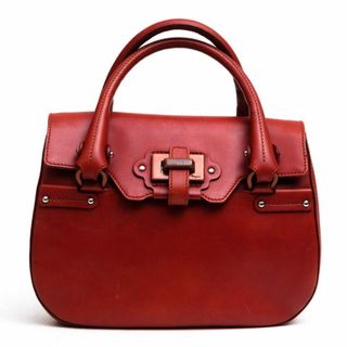 フェラガモ(Ferragamo)のフェラガモ／Salvatore Ferragamo  バッグ ハンドバッグ 鞄 トートバッグ レディース 女性 女性用 レザー 革 本革 レッド ブラウン 赤 茶 (ハンドバッグ)