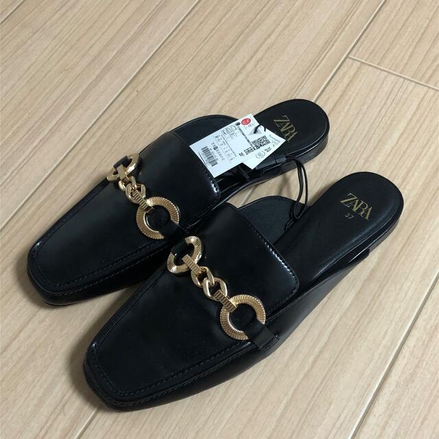 サイズ➴ ZARA ローファー ミュール スリッパ