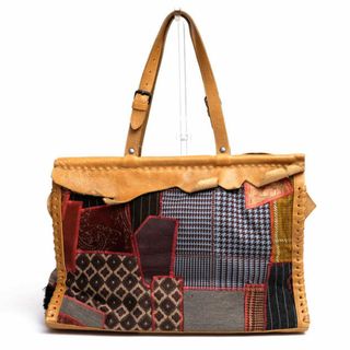 ジャマンピュエッシュ／JAMIN PUECH バッグ トートバッグ 鞄 ハンドバッグ レディース 女性 女性用レザー 革 本革 ブラウン 茶  パッチワーク