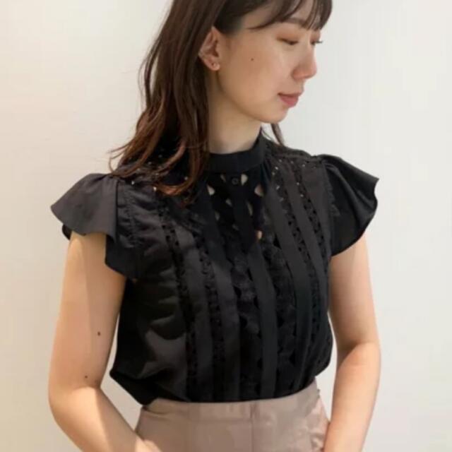 FRAY I.D - FRAY I.D リックラックテープブラウス 新品未使用 ブラック