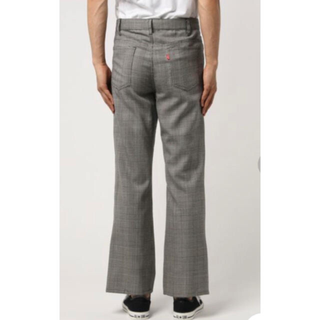 Glen Plaid Bell Bottom Trousers
