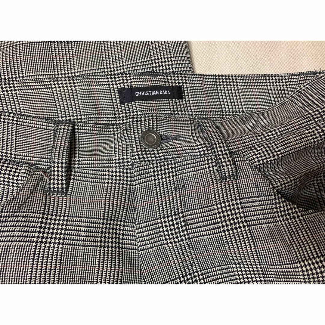 Glen Plaid Bell Bottom Trousers