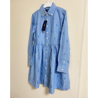 ラルフローレン(Ralph Lauren)の【新品】Ralph Laurenガールズシャツワンピース　130(ワンピース)