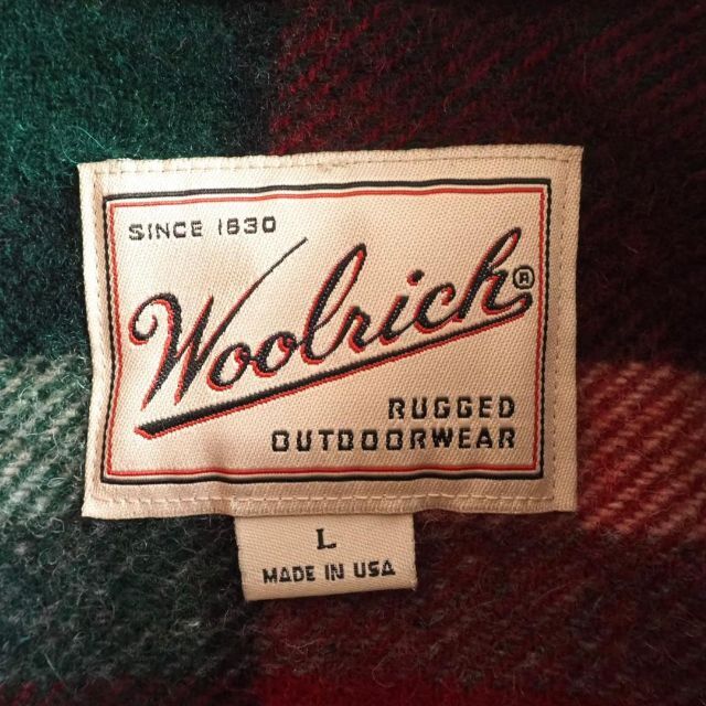 WOOLRICH(ウールリッチ)のウールリッチ　USA製　ウールジャケット　ハーフジップ　チェック柄　美品 メンズのトップス(シャツ)の商品写真