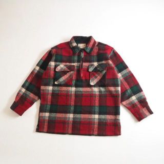 ウールリッチ(WOOLRICH)のウールリッチ　USA製　ウールジャケット　ハーフジップ　チェック柄　美品(シャツ)