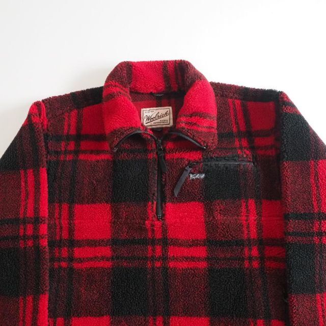 WOOLRICH(ウールリッチ)のウールリッチ　ブルゾン　フリース　ハーフジップ　バッファローチェック　美品 メンズのジャケット/アウター(ブルゾン)の商品写真