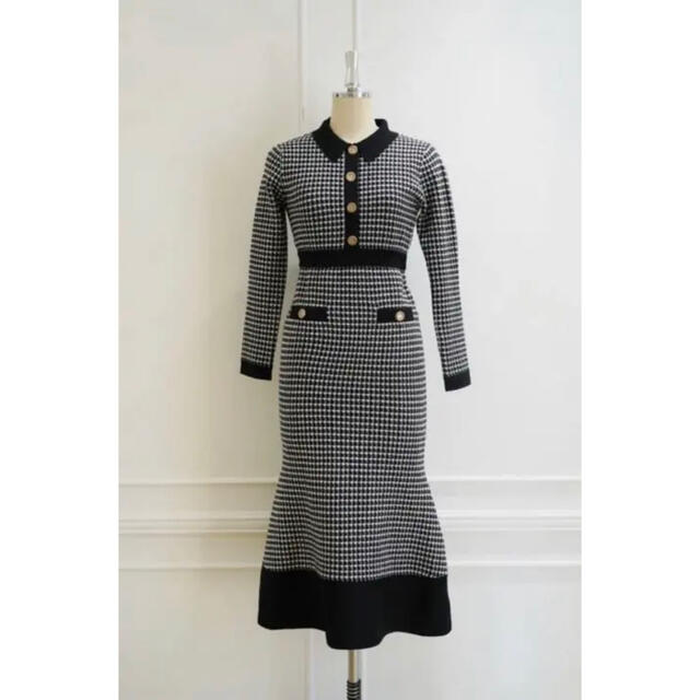 Buckingham Houndstooth Knit Dress Sサイズ | フリマアプリ ラクマ
