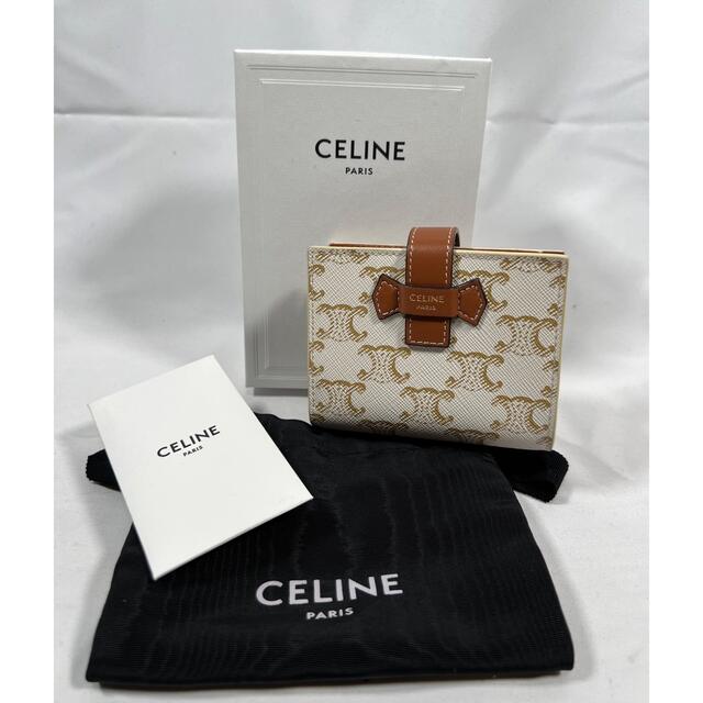 未使用品 CELINE スモールストラップウォレット 折りたたみ財布