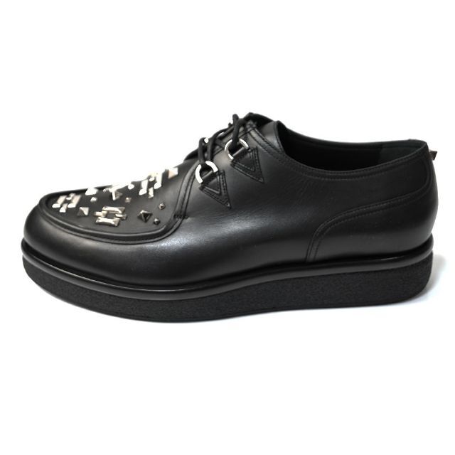 新品 バレンティノ VALENTINO ロックスタッズダービーレザーシューズ
