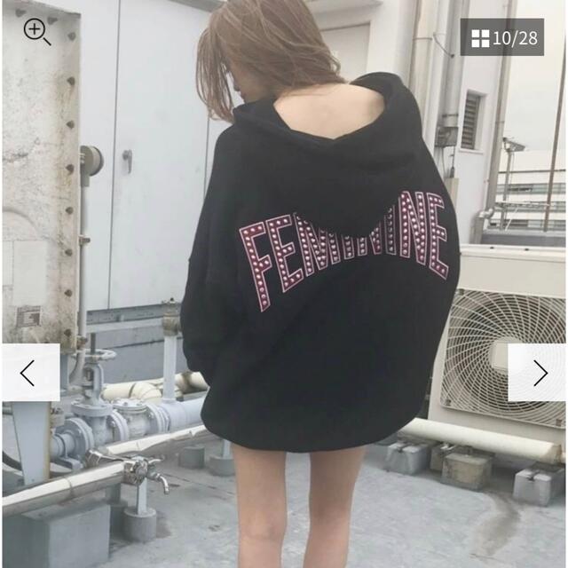 GYDA(ジェイダ)のFEMININEスウェットパーカー レディースのトップス(パーカー)の商品写真