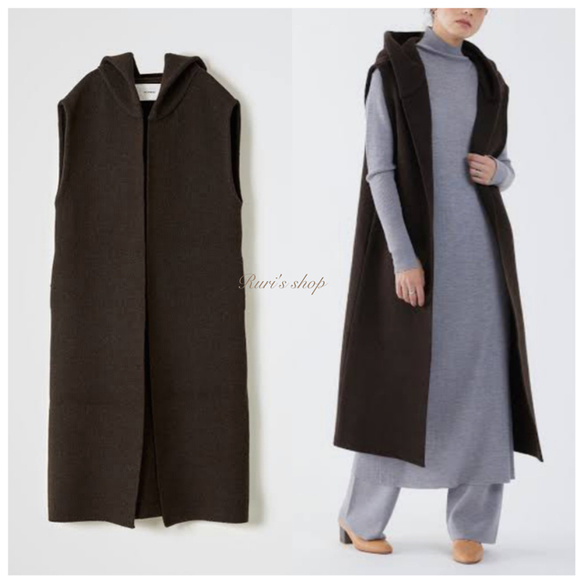 お値下げ【ADAWAS】AIRY INRAY HOODIE LONG GILET