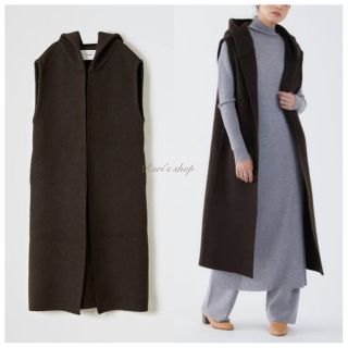 スピックアンドスパン(Spick & Span)のアダワス　 AIRY INRAY HOODIE LONG GILET(ベスト/ジレ)