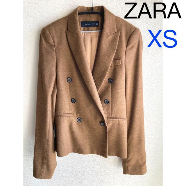 ZARA(ザラ)の【最終お値下げ】ZARA  テーラードジャケット キャメル XS レディースのジャケット/アウター(テーラードジャケット)の商品写真