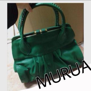 ムルーア(MURUA)のMURUA♡がま口bag♡グリーン(トートバッグ)