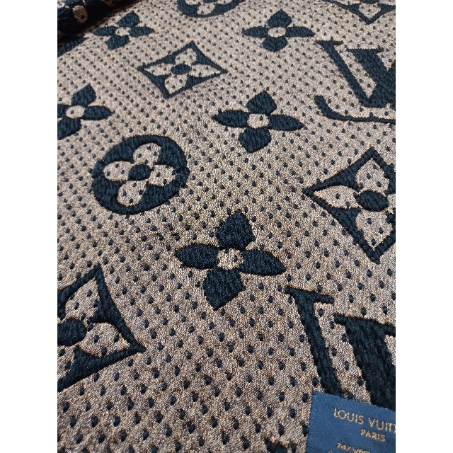 LOUIS VUITTON(ルイヴィトン)の∇美品 2019年 ルイヴィトン M75885 ジャングル マフラー ブラック レディースのファッション小物(マフラー/ショール)の商品写真