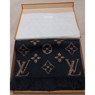 ルイヴィトン(LOUIS VUITTON)の∇美品 2019年 ルイヴィトン M75885 ジャングル マフラー ブラック(マフラー/ショール)