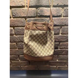 Gucci - 美品 オールドグッチ ショルダーバッグ 巾着 GG シェリー