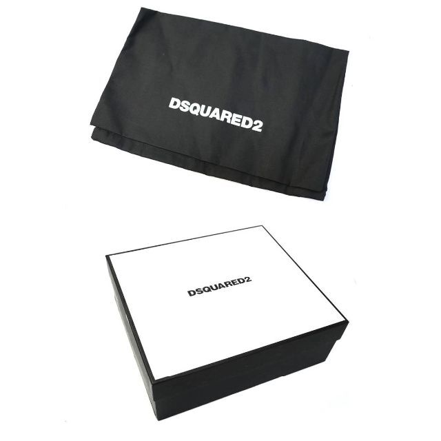 新品 DSQUARED2 ディースクエアード ロゴベルトレザースニーカー40