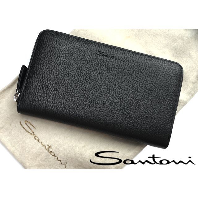 Santoni(サントーニ)の新品 サントーニ SANTONI ラウンドジップファスナーオーガナイザー長財布 メンズのファッション小物(長財布)の商品写真