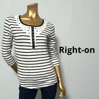 ライトオン(Right-on)の【2262】Right-on ボーダー ロンT S(Tシャツ(長袖/七分))