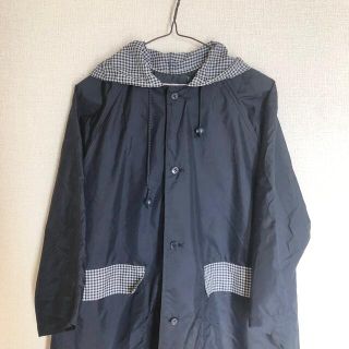 パーソンズ(PERSON'S)のパーソンズ レインコート 雨カッパ  130cm 紺 チェック(レインコート)