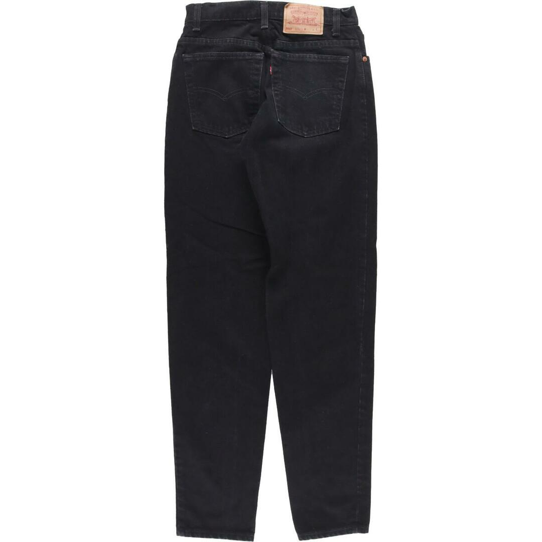 90年代 リーバイス Levi's 550 RELAXED FIT TAPERED LEG ブラックジーンズ テーパードデニムパンツ USA製 レディースL(w28) ヴィンテージ /eaa276405 1