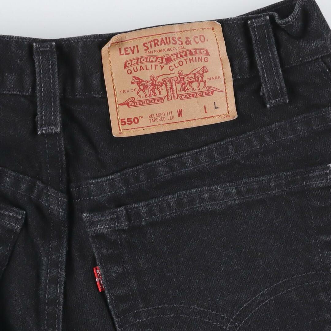 90年代 リーバイス Levi's 550 RELAXED FIT TAPERED LEG ブラックジーンズ テーパードデニムパンツ USA製 レディースL(w28) ヴィンテージ /eaa276405 2